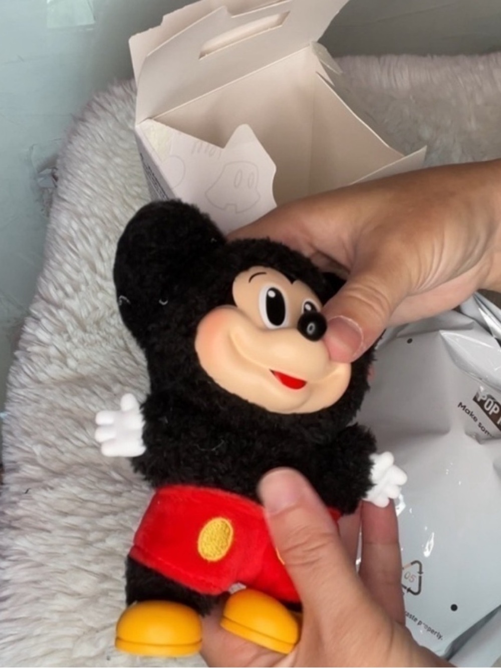 Black and Red Plush Mickey mouse bag charm